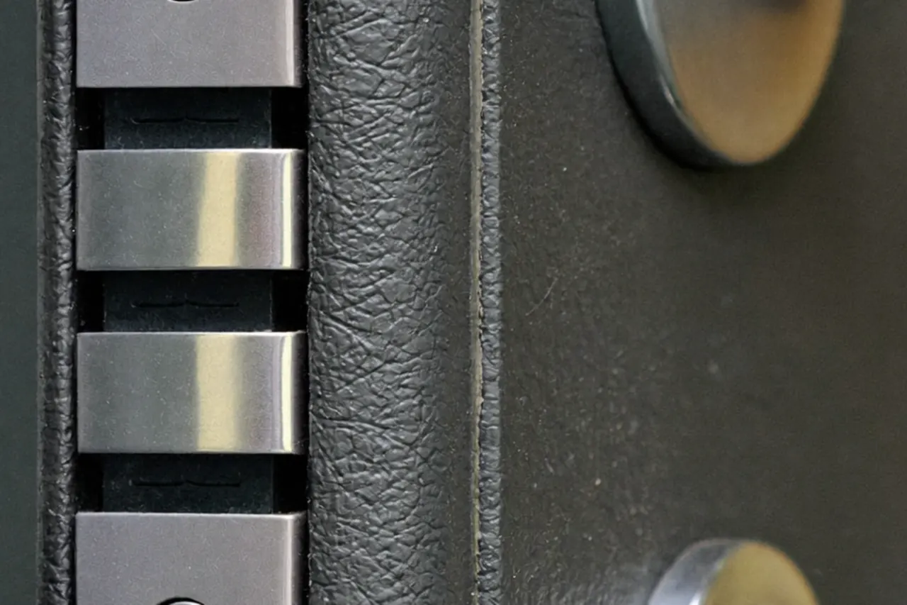 Close-up of an anti-snap euro cylinder lock in the handle of a secure composite front door